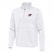 Кофта на короткой молнии Oklahoma City Thunder Antigua White Twist