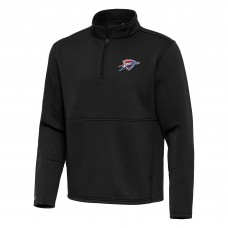 Oklahoma City Thunder Antigua Black Twist Quarter-Zip Pullover Top