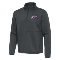 Кофта на короткой молнии Oklahoma City Thunder Antigua Pewter Twist
