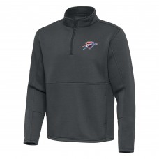 Кофта на короткой молнии Oklahoma City Thunder Antigua Pewter Twist