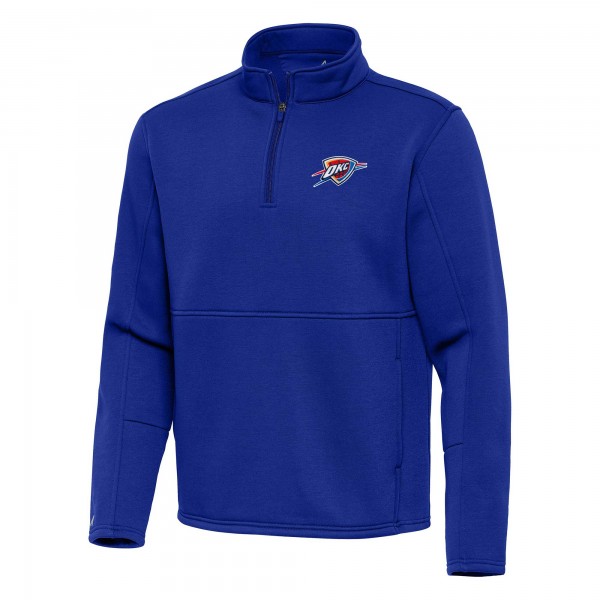 Oklahoma City Thunder Antigua Blue Twist Quarter-Zip Pullover Top