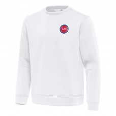 Detroit Pistons Antigua White Relevant Pullover Sweatshirt