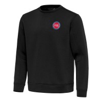 Detroit Pistons Antigua Black Relevant Pullover Sweatshirt