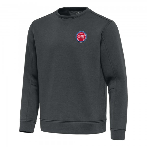 Detroit Pistons Antigua Pewter Relevant Pullover Sweatshirt