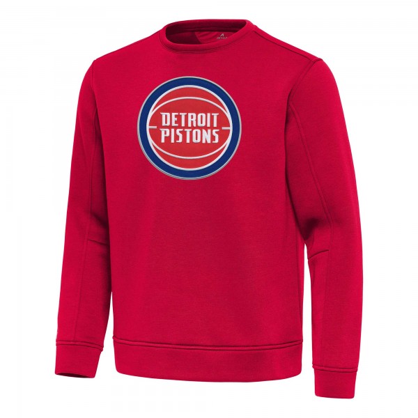 Detroit Pistons Antigua Red Relevant Pullover Sweatshirt