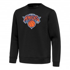 New York Knicks Antigua Black Relevant Pullover Sweatshirt