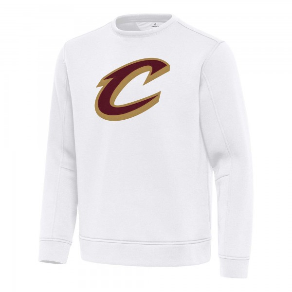 Cleveland Cavaliers Antigua White Relevant Pullover Sweatshirt