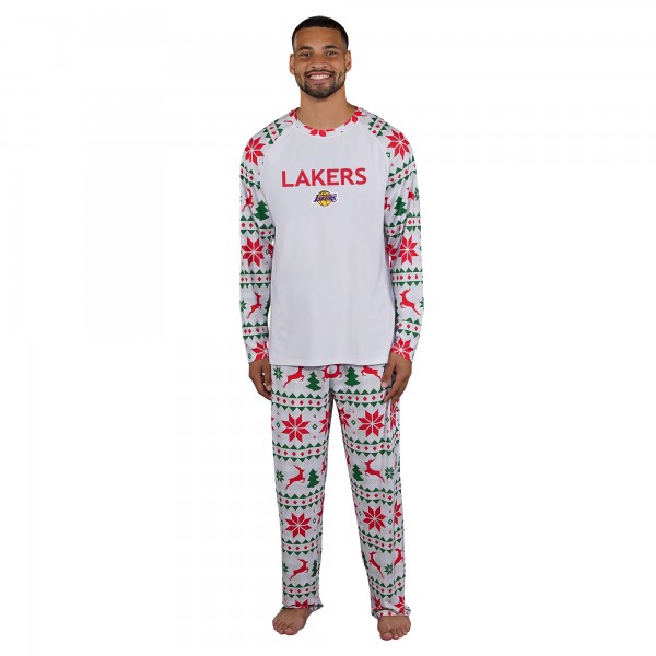 Штаны Los Angeles Lakers Concepts Sport Tidings Knit Long Sleeve Top & Set - White