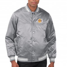 Бомбер Los Angeles Lakers Starter Printed Team Name Satin Varsity - Gray