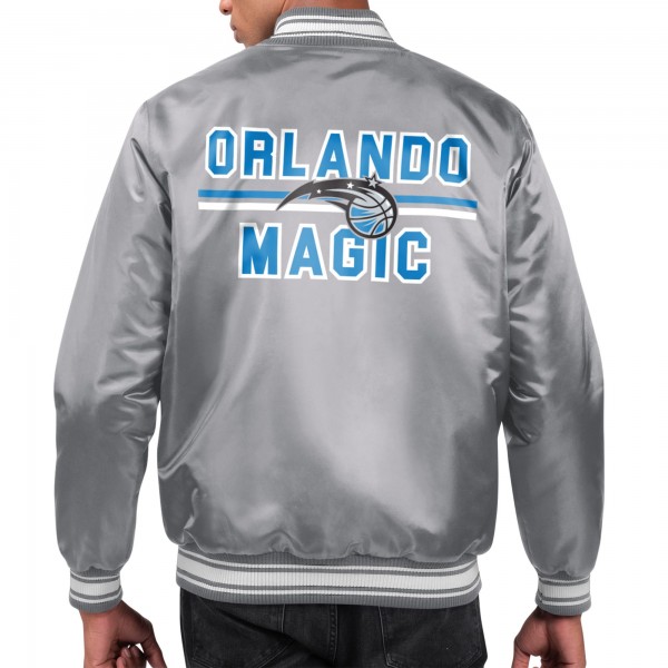 Куртка Orlando Magic Starter Gray Printed Team Name Satin Varsity
