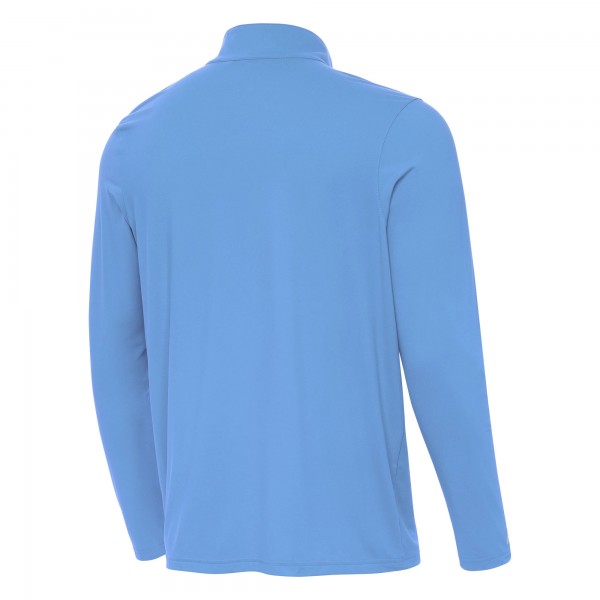 New York Yankees Antigua Powder Blue Intent Quarter-Zip Top