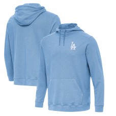 Los Angeles Dodgers Antigua Heather Powder Blue Cloud Pullover Hoodie
