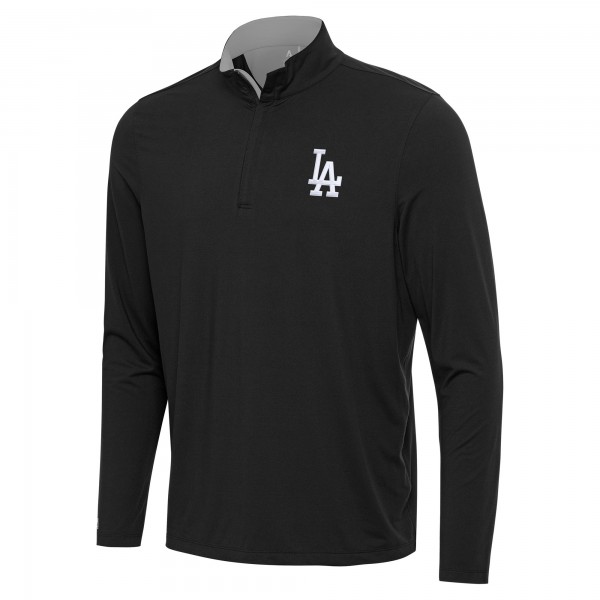 Los Angeles Dodgers Antigua Black Content Quarter-Zip Top
