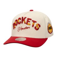Бейсболка Houston Rockets Mitchell & Ness Cream/Red Soul Festival Staggered Zag Pro Pinch