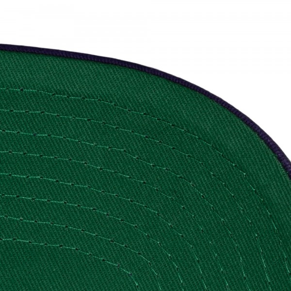 Бейсболка Milwaukee Bucks Mitchell & Ness Cream/Purple Soul Festival Staggered Zag Pro Pinch