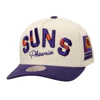 Бейсболка Phoenix Suns Mitchell & Ness Cream/Purple Soul Festival Staggered Zag Pro Pinch