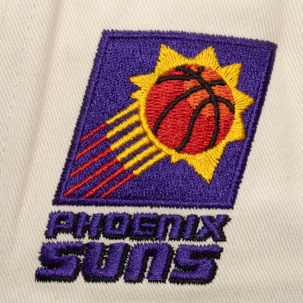 Бейсболка Phoenix Suns Mitchell & Ness Cream/Purple Soul Festival Staggered Zag Pro Pinch