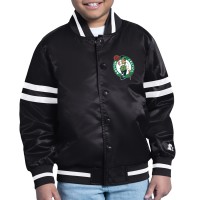 Бомбер Boston Celtics Starter Youth Printed Shield Logo Satin Varsity - Black