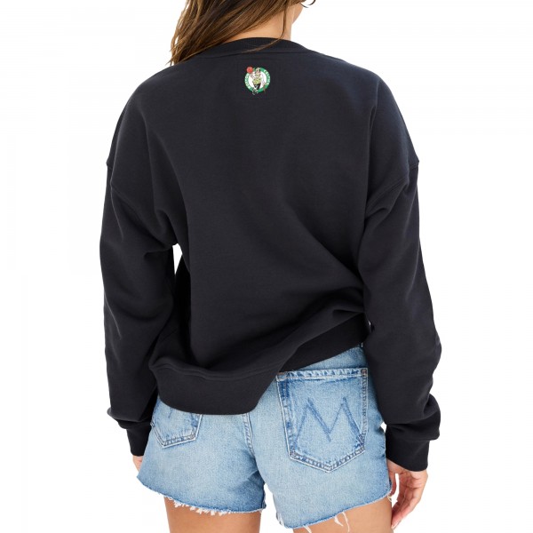 Женская Boston Celtics Terez Black Gemstone Logo Pullover Sweatshirt