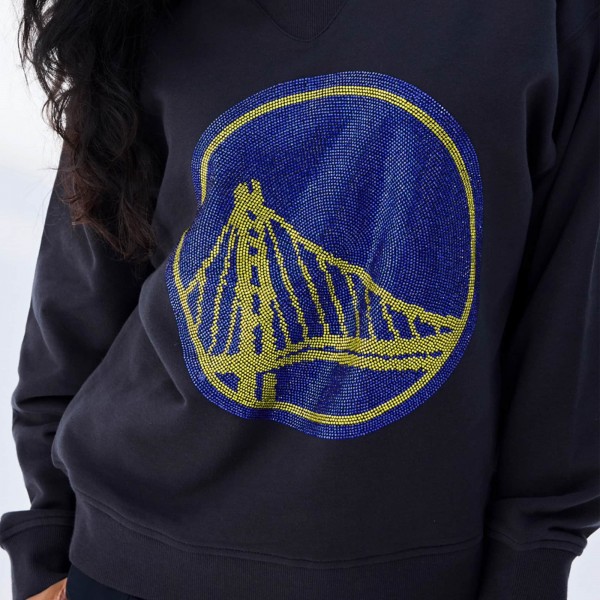 Женская Golden State Warriors Terez Black Gemstone Logo Pullover Sweatshirt