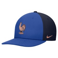 France National Team Nike Unisex Pro Flatbill Snapback Hat - Blue