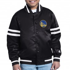 Куртка на кнопках Golden State Warriors Starter Black Printed City Team Logo Varsity