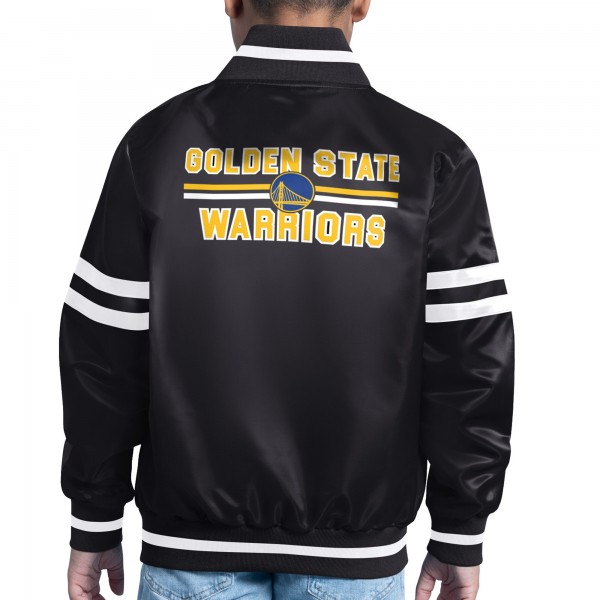 Куртка на кнопках Golden State Warriors Starter Black Printed City Team Logo Varsity