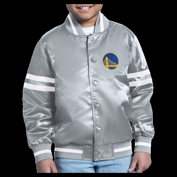 Бомбер Golden State Warriors Starter Youth City Team Logo Varsity - Gray