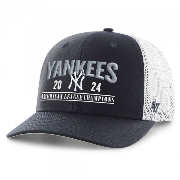 Бейсболка New York Yankees 47 Navy 2024 American League Champions Trucker