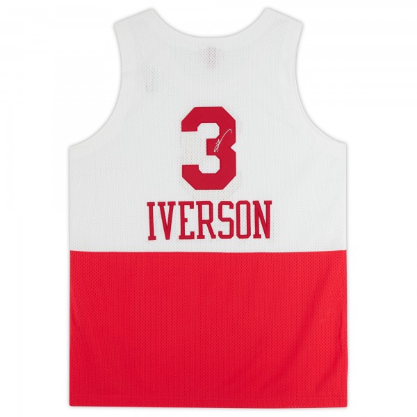 Allen Iverson Philadelphia 76ers Autographed Red & White 2003/04 Mitchell & Ness Authentic Jersey