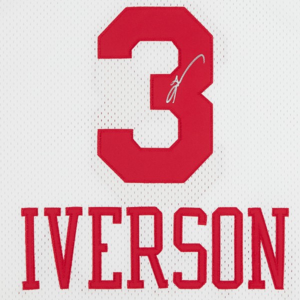 Allen Iverson Philadelphia 76ers Autographed Red & White 2003/04 Mitchell & Ness Authentic Jersey