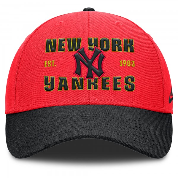 Бейсболка New York Yankees Nike Crimson/Black Neon 90s Rise