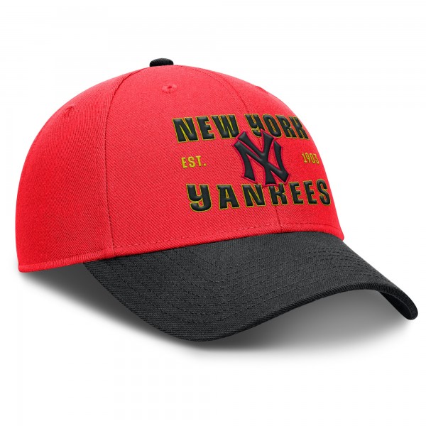 Бейсболка New York Yankees Nike Crimson/Black Neon 90s Rise