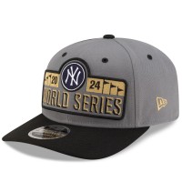 Бейсболка New York Yankees New Era Gray 2024 American League Champions Locker Room 9SEVENTY Stretch-Snap