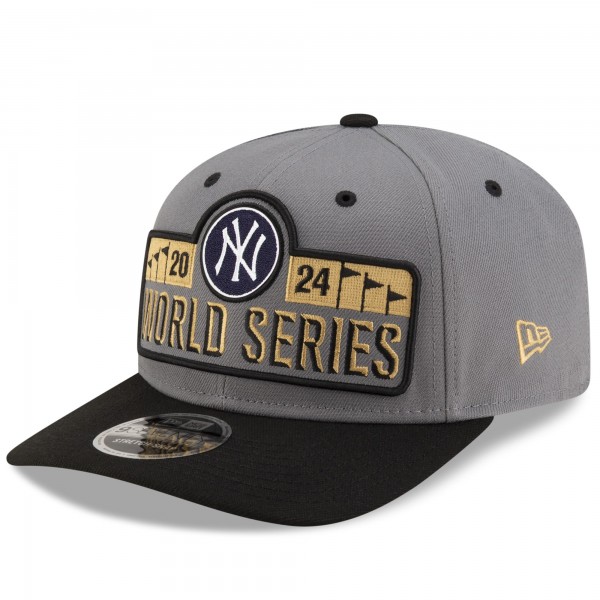 Бейсболка New York Yankees New Era Gray 2024 American League Champions Locker Room 9SEVENTY Stretch-Snap