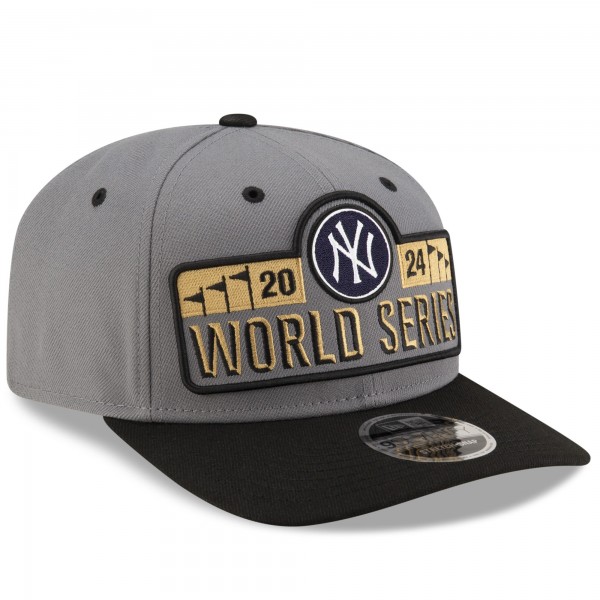 Бейсболка New York Yankees New Era Gray 2024 American League Champions Locker Room 9SEVENTY Stretch-Snap