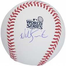 Will Smith Los Angeles Dodgers Autographed Fanatics Authentic 2024 World Series Logo Baseball
