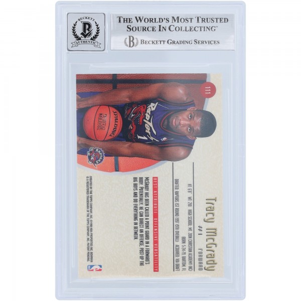 Tracy McGrady Toronto Raptors Autographed 1997-98 Bowmans Best #111 Beckett Fanatics Witnessed Authenticated 10 Rookie Card with HOF 17 Inscription