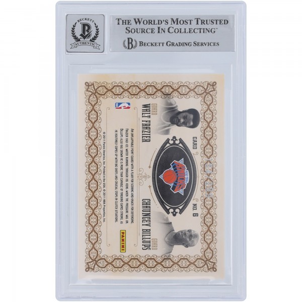 Walt Frazier & Chauncey Billups New York Knicks Autographed 2010-11 Panini Gold Standard Golden Threads #6 #/299 Beckett Fanatics Witnessed Authenticated 10 Card