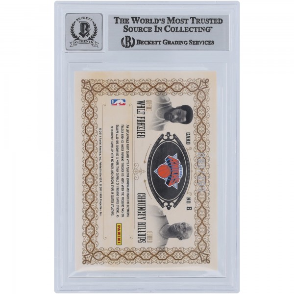 Walt Frazier & Chauncey Billups New York Knicks Autographed 2010-11 Panini Gold Standard Golden Threads #6 #/299 Beckett Fanatics Witnessed Authenticated 9/10 Card