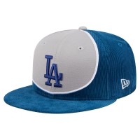Los Angeles Dodgers New Era Royal/Gray Retro Split Corduroy Snapback Hat
