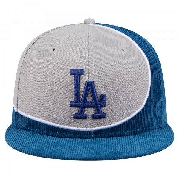 Los Angeles Dodgers New Era Royal/Gray Retro Split Corduroy Snapback Hat