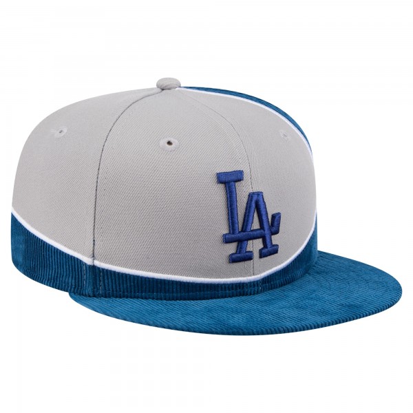 Los Angeles Dodgers New Era Royal/Gray Retro Split Corduroy Snapback Hat