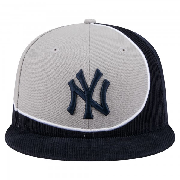 New York Yankees New Era Navy/Gray Retro Split Corduroy Snapback Hat