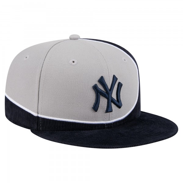 New York Yankees New Era Navy/Gray Retro Split Corduroy Snapback Hat