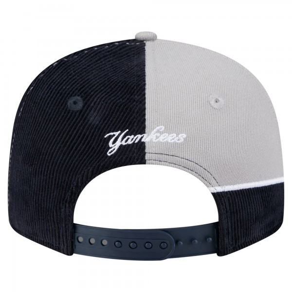New York Yankees New Era Navy/Gray Retro Split Corduroy Snapback Hat