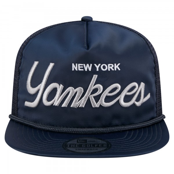 Бейсболка New York Yankees New Era Navy Retro Satin Script Golfer
