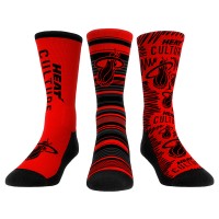 Три пары носков Miami Heat Rock Em Socks Unisex 2024/25 City Edition