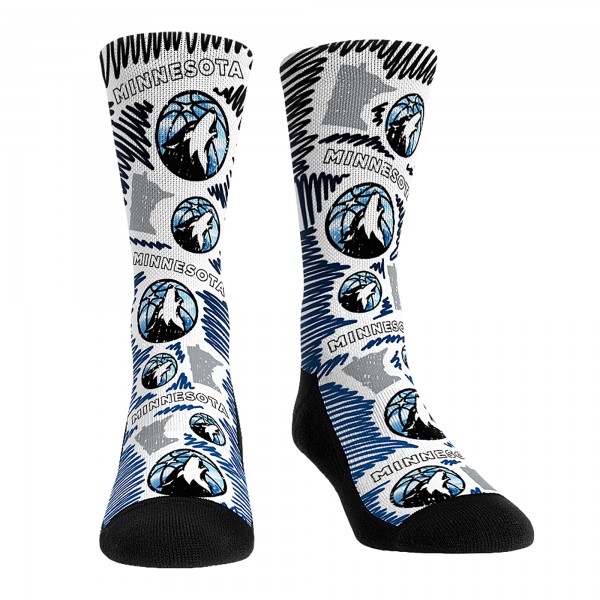 Три пары носков Minnesota Timberwolves Rock Em Socks Unisex 2024/25 City Edition