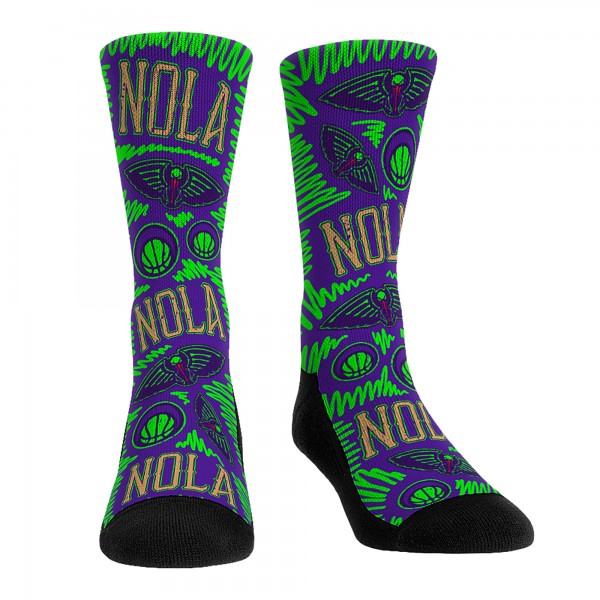 Три пары носков New Orleans Pelicans Rock Em Socks Unisex 2024/25 City Edition